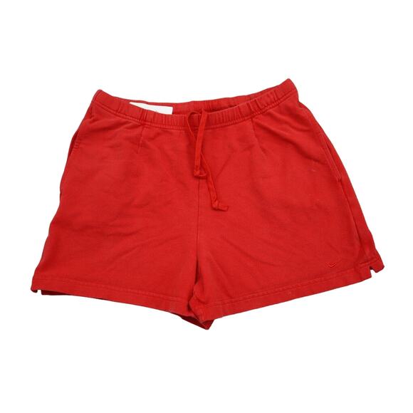 Nike Shorts Womens XS Red Fleece Drawstring Pull On Activewear Sweat Bottoms - Picture 1 of 16